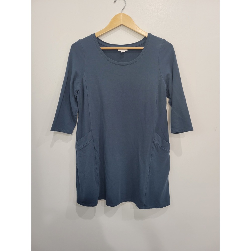 Pure Jill Petite M Pima Cotton Blend Tunic Dress Pockets Casual Everyday Women's